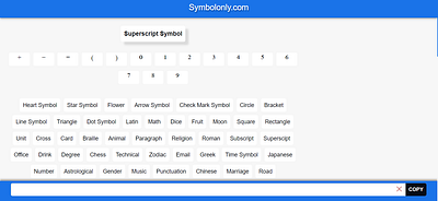 Superscript Symbol cool symbols copy and paste symbols superscript superscript symbol symbol symbols textsymbols