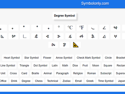 Degree Symbol cool symbols copy and paste symbols degree degree symbol degrees symbol symbols textsymbols