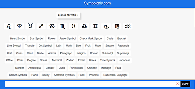 Zodiac Symbols cool symbols copy and paste symbols symbol symbols textsymbols zodiac zodiac symbols