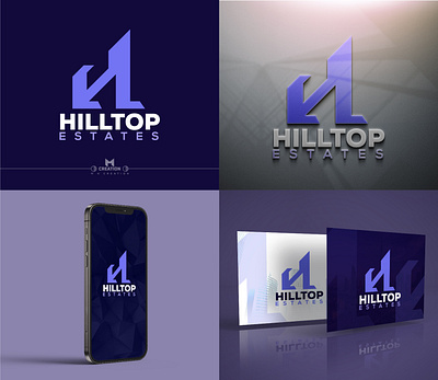 Hilltop Estates logo branding building loog company logo h building logo h modern logo logo design logo design agency logo design branding logo icon logo mark mhcreation mhcreationlogo modern logo realestate logo