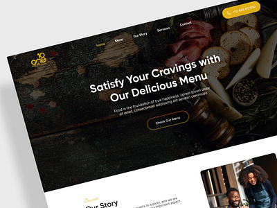 Modern Eats - A Restaurant Website creative design designportfolio dribbble food design freelancer landing page modern restaurant design ui designer uidesign uiinspiration userexperience ux website design