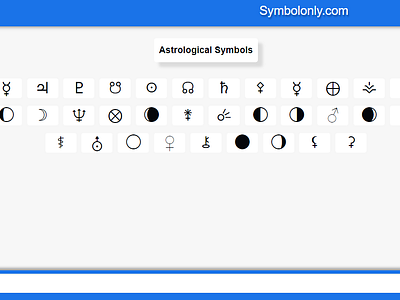 Astrological Symbols aestrological astrological symbols cool symbols copy and paste symbols symbol symbols textsymbols