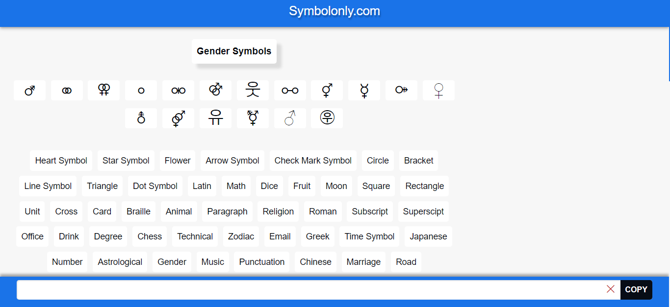 Male Female Gender Symbols cool symbols copy and paste symbols gender gender sign gender symbols symbol symbols textsymbols