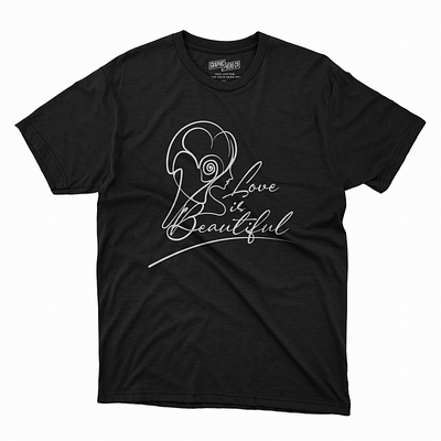 Love is Beautiful Apparel Art Design apparel design graphic design logo design tshirt design