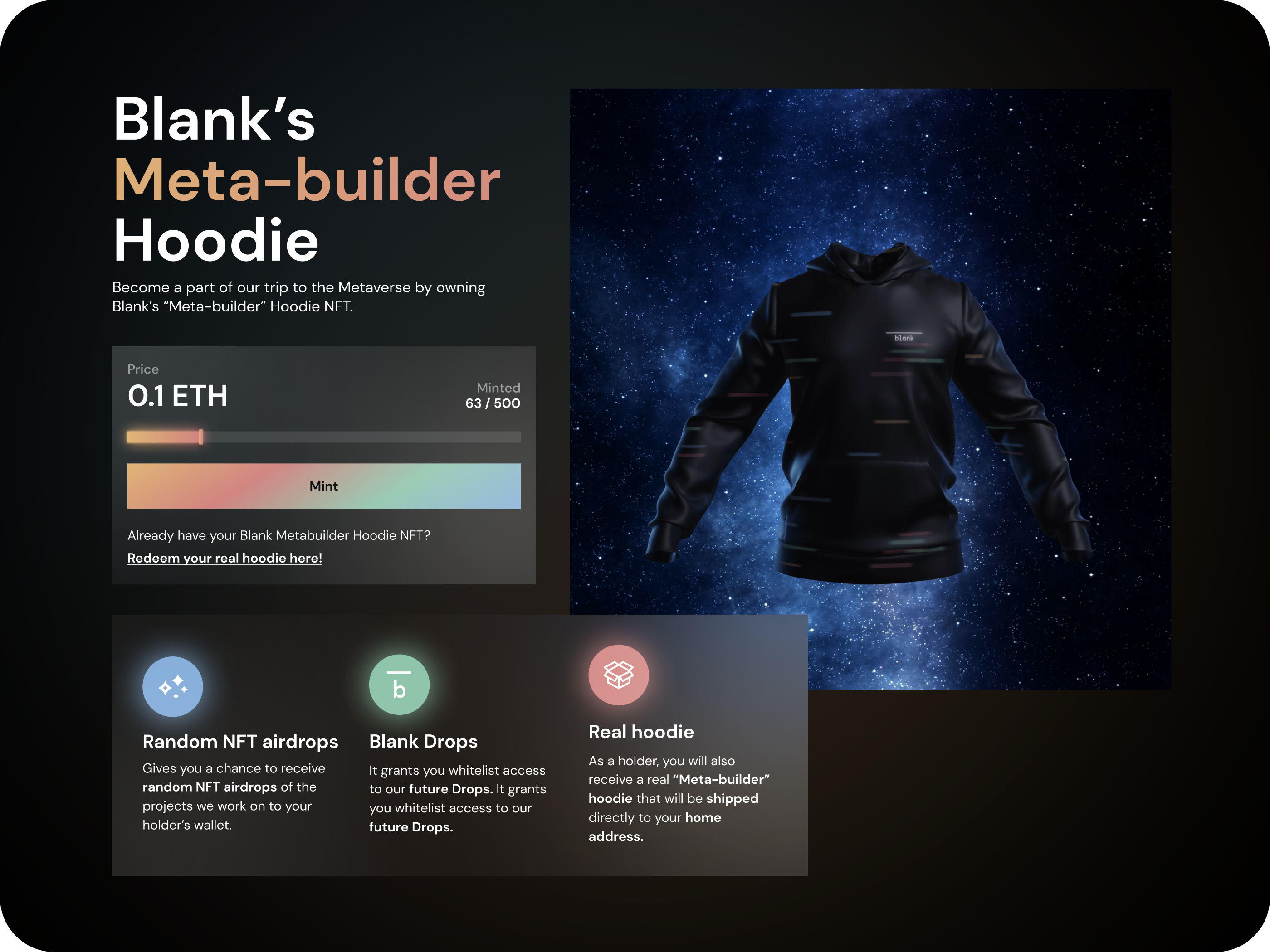 NFT Mint Web Animation animation dark mode design features glow homepage interaction loading animation minimal mint motion graphics nft nft item nft mint sale ui ux video
