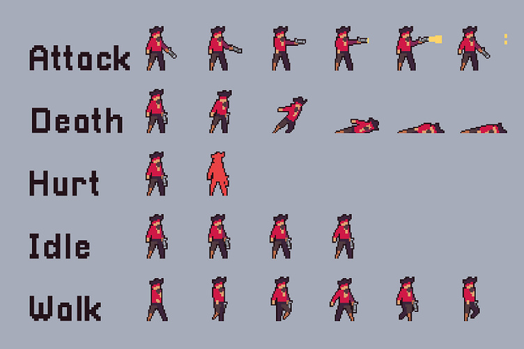 Pirate Pixel Art Sprites Pack by 2D Game Assets on Dribbble