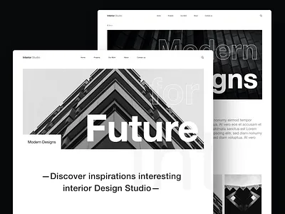 Interior Studio | Website abstract architecture branding creative design interior minimalist product design ui ux website