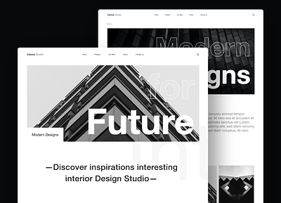 Interior Studio | Website abstract architecture branding creative design interior minimalist product design ui ux website