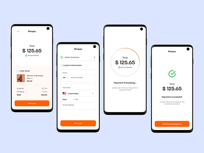 Checkout flow created for shopsy. animation app branding checkoutfloe design designer dribbble figma graphic design illustration illustrator mobileapp mockup ordersummary photoshop ui uiux vector webdesign webhub