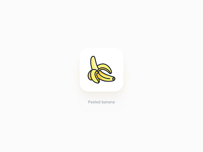 Peeled banana icon art banana cute digital art fruit icon iconography illustration logo logomark sticker