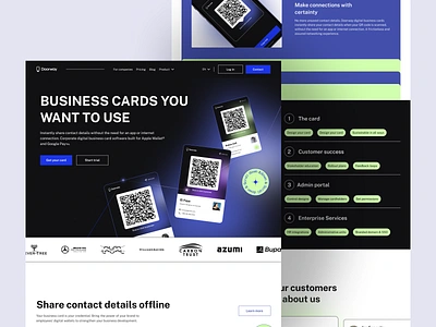 Doorway - Digital Business Card Software digital business card homepage platform product design product page design saas software software as a service ui uiux user experience user interface design ux web design web site webdesign webpage website
