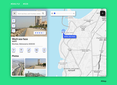 Daily UI, Day029 - Map app dailyui dailyui029 dailyuichallenge design desktop destination dribbblers figma figmadesign learning learntoimprove map skillimprovement travel ui uidesign uiux uiuxdesigner