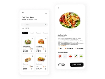 Food ordering app app design graphic design typography ui ux