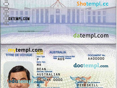 australian convention travel document