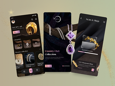 Jewellery Shop Mobile App designinspiration designprocess designthinking diamonds fashionaccessories interactiondesign jewelryapp jewelrydesign jewelryshopping luxuryjewelry mobileappdesign uiuxdesign usabilitytesting userexperience userinterface uxresearch uxstrategy visualdesign webdesign wireframing