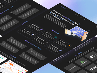 Agency Software House Website Design "Creative Tech" adobe app branding casestudy figma graphic design graphicdesigner landingpage ui uiux userinterface ux webdesign website