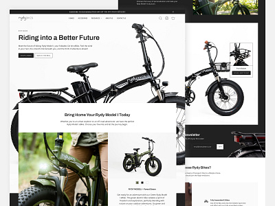 Web Design for Bike Company (UI/UX) 3d bike design logo modern ui uiux ux vector webdesign