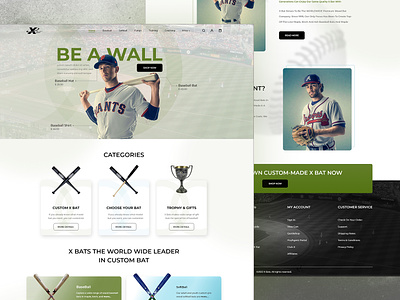 Ecommerce web concept Design bat cricket design ecommerce play shop sports trophy ui web web design