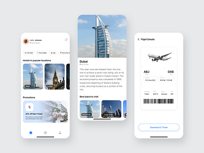 Travel and Tourism - Mobile App app design ui