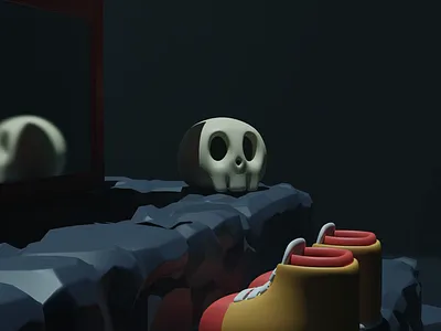 Dungeon of Deaaaathh 🏰☠️ 3d animation arcade blender dungeon gaming skeleton skull videogames