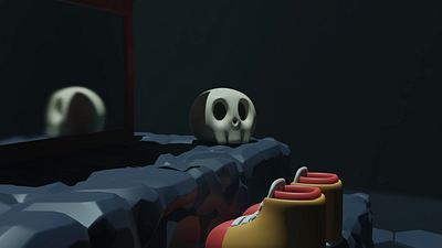 Dungeon of Deaaaathh 🏰☠️ 3d animation arcade blender dungeon gaming skeleton skull videogames