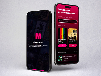 AI App to Generate Personalized Movies: UI Design. ai ai app ai generator ai movie app app application daily ui challenge daily ui design daily ui design challenge day 1 design dribble challenge movie app design ui ui design