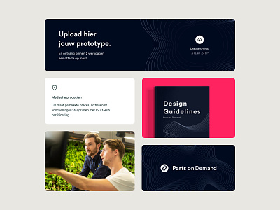 Parts on Demand Components 3dprinting branding circular components design digitaldesign drag and drop figma illustration logo ui