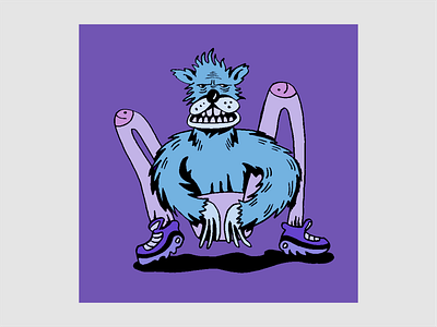 Bobowhack Illustration character creature design graphic design illustration monster punk squat werewolf