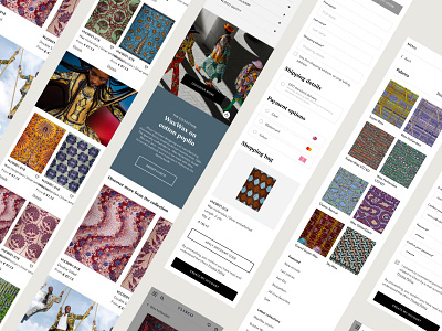 Vlisco Mobile Webshop branding components design designsystem digitaldesign ecommerce figma mobile patterns pwa ui ux vlisco webshop