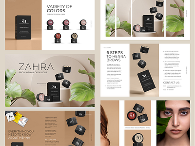 Catalogue & Branding design for Brow Henna company app branding catalogue design graphic design illustration logo typography ui ux