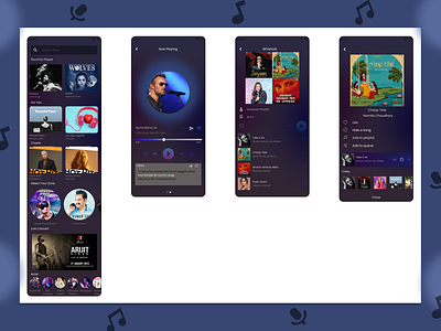 Music Player App - DailyUI challenge9 #DailyUI application artist artistlist creative currentlyplayed music musicapp musicplayerapp playlist songplaylist sound uiux userfriendly