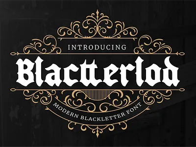 Blactterlod a Modern Blackletter Font graphic design handwritten font