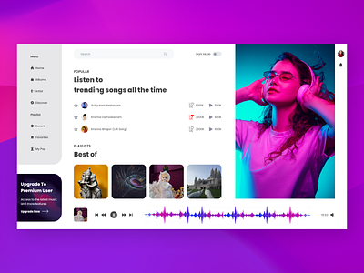 Music web app player app appdesign creative dailyui designinspiration music web app player ui uidesigner uiinspiration userinterfacedesign
