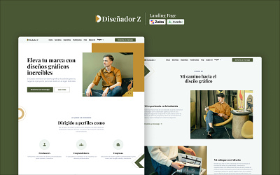 Diseñador Z | Sitio Web Wordpress figma landing page ui ux website wordpress