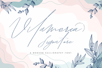 Vilamerca a Modern Script Font graphic design packaging design