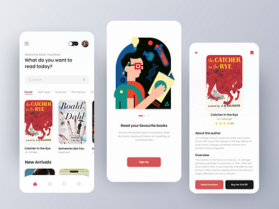 Online Book Store Mobile App 3d animation branding graphic design logo motion graphics ui