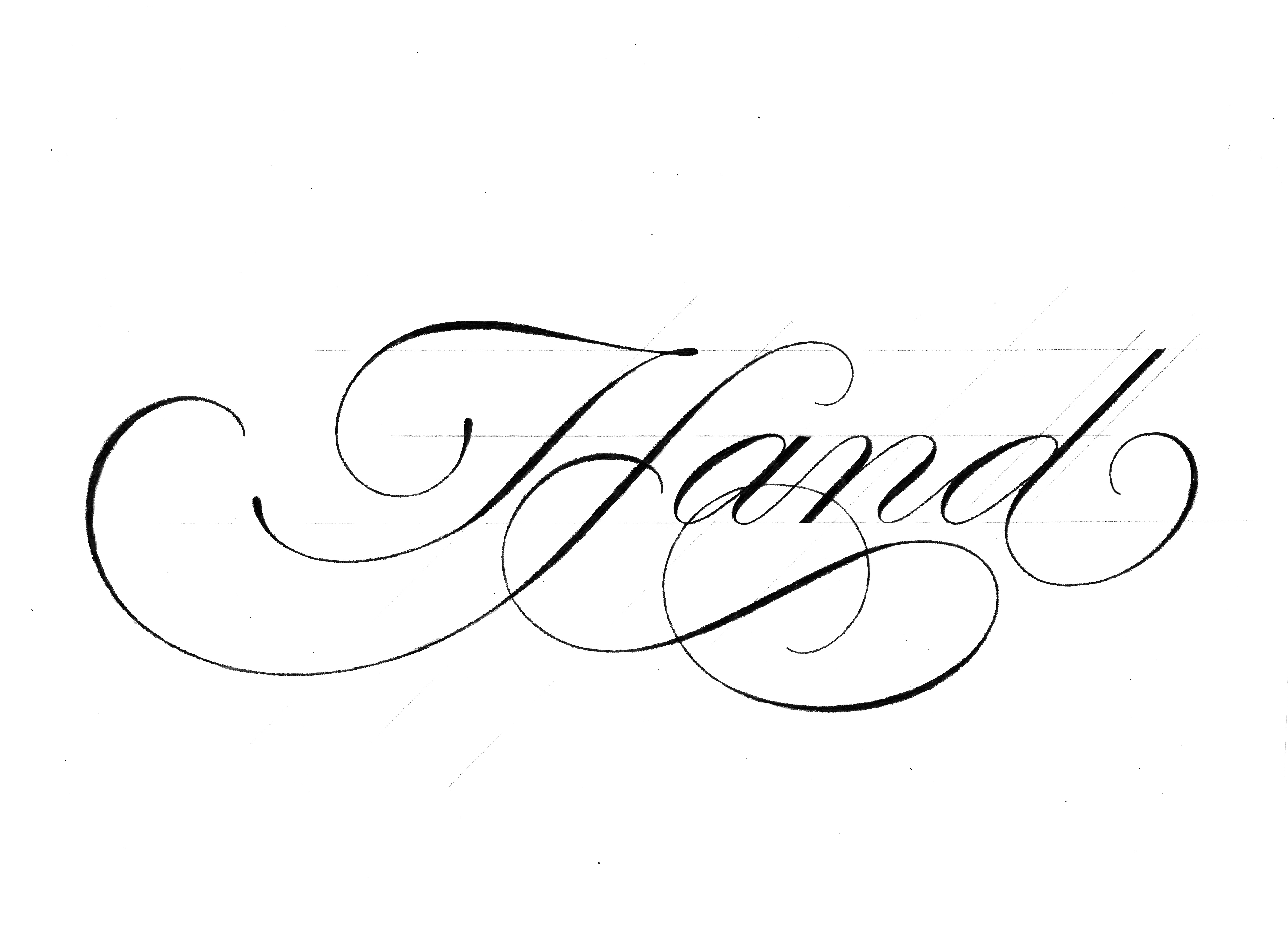 Hand Roundhand Sketch branding brush lettering calligraphy craftsmanship design hand lettering illustration lettering logo logotype roundhand script wordmark