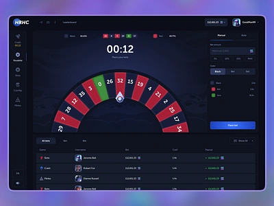 HRHC - White Label Crypto Casino betting casino casino game casino template crypto crypto casino gambling game gaming jackpot mobile casino online casino provably fair game roulette roulette game wheel white label casino