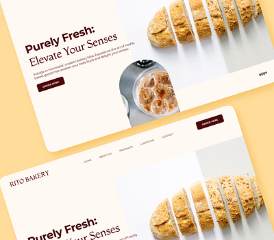 Rito Bakery - Home Screen Concept graphic design ui