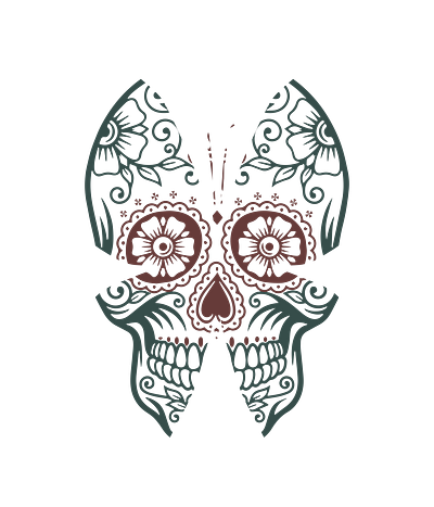 Butterfly Skull branding butterfly butterfly effect digitalart graphic design logo motion graphics romansgallery skull t shirts