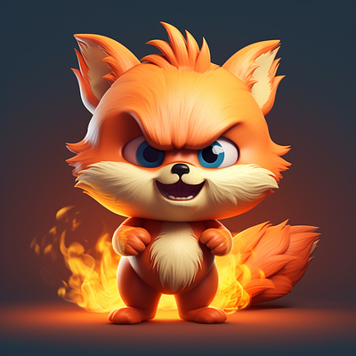 Firefox mascot illustration