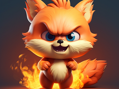 Firefox mascot illustration