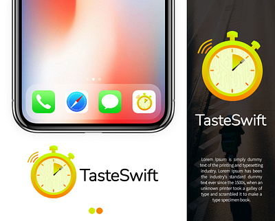 TasteSwift is a food delivery service company (unused) app icon design branding company logo design food delivery service logo graphic design logo logo design