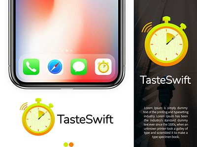 TasteSwift is a food delivery service company (unused) app icon design branding company logo design food delivery service logo graphic design logo logo design