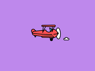 Airplane animation loop 2d 3d after effects airplane animation biplane branding clouds design editorial flat flying illustration line loop motion plane ui vector waze