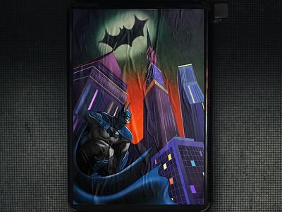 Batman poster design drawing illustration poster