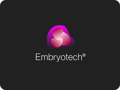 EmbryoTech Logo dark grey design logodesign modern negative space new pink simple software symbol technology