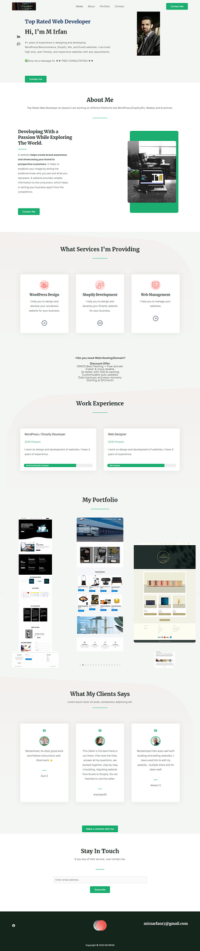 Own Portfolio Website portfolio