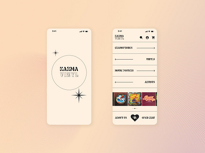 Vinyl Music Store - Mobile app concept aplication app branding clean design ecommerc fonts gramophones illustration logo mobile mobile app modern music music store records shop ui vector vinyl