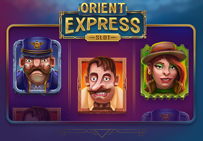 Slot "ORIENT EXPRESS" 2d 2dart art bigwin coin illustration logo slot win игра